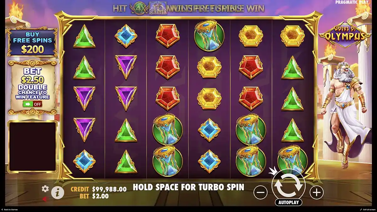 Грати з бонусами у слот Gates of Olympus